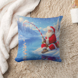 Personalized Christmas Santa Ice Fishing Kissen