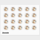 Personalized Christmas Simple Modern Custom Photo Runder Aufkleber (Blatt)