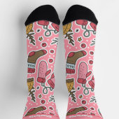 Personalized Christmas Sock And Mitten Pattern Socken (Oben)