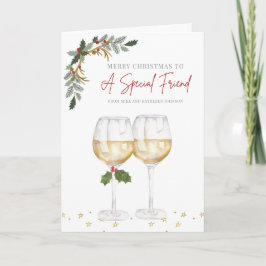Personalized Christmas Special Friend Holiday Card Feiertagskarte