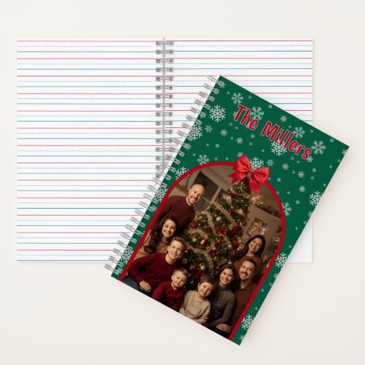 Personalized Christmas Spiral Notebook with Custom Notizblock (Innen)
