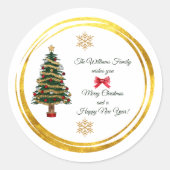 Personalized Christmas Sticker with Name & Wishes (Vorderseite)