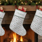 Personalized Christmas Stocking - Holly & Berry Großer Weihnachtsstrumpf