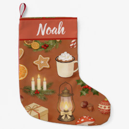 Personalized Christmas Stocking with Cozy Hot Kleiner Weihnachtsstrumpf