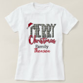 Personalized Christmas T-shirt with family name (Design vorne)
