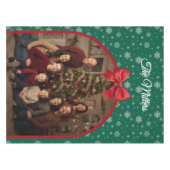 Personalized Christmas Tablecloth with Custom Phot Tischdecke (Vorderseite (Horizontal))