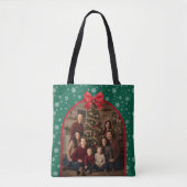 Personalized Christmas Tote with Custom Photo Tasche (Vorderseite)