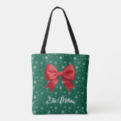 Personalized Christmas Tote with Custom Photo Tasche (Rückseite)