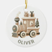 Personalized Christmas Train for Kids  Keramik Ornament (Vorne)