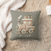 Personalized Christmas Train for Kids Kissen (Decke)