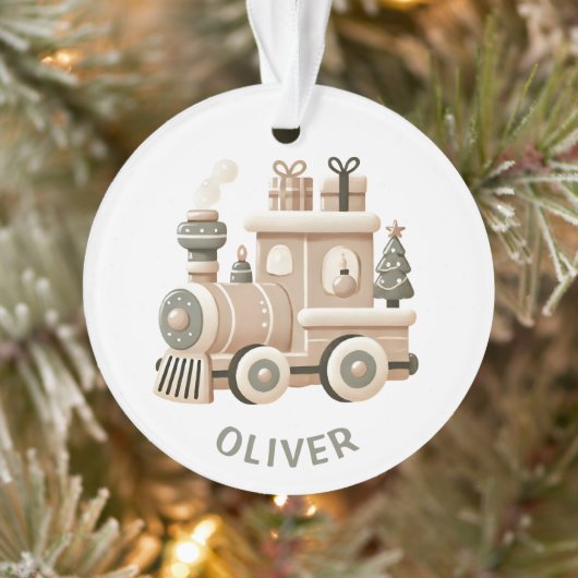 Personalized Christmas Train for Kids Ornament (Baum)