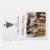 Personalized Christmas Tree Family Photo Geschirrtuch (Horizontal)