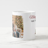 Personalized Christmas Tree Family Photo  Jumbo-Tasse (Vorderseite)