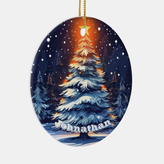 Personalized Christmas Tree Ornament Glowing (Rechts)