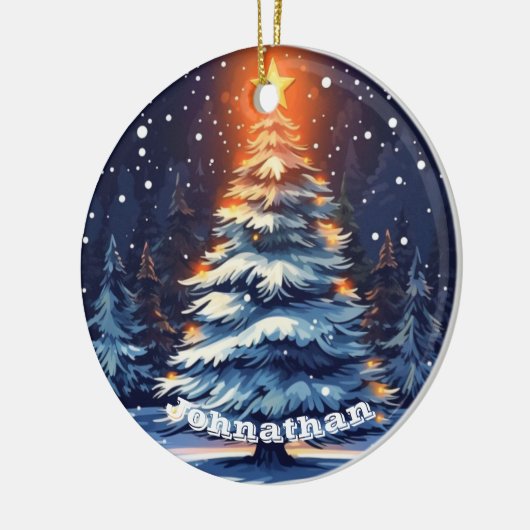 Personalized Christmas Tree Ornament Glowing (Links)