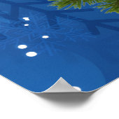 Personalized Christmas Tree Snowflake Wall Poster (Ecke)