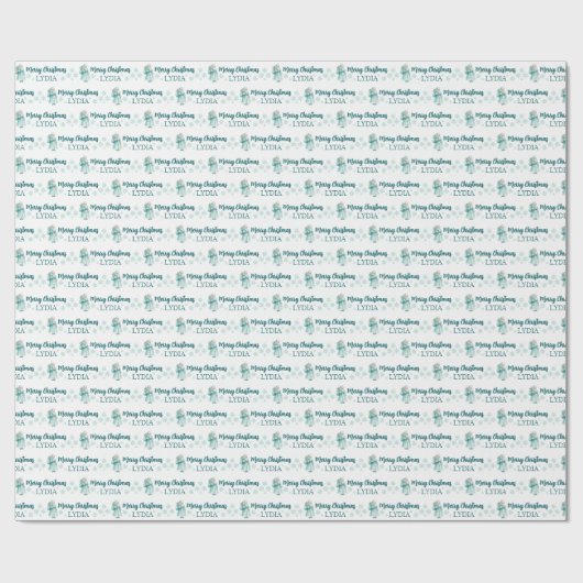 Personalized Christmas Wrapping Paper Geschenkpapier (Flach)