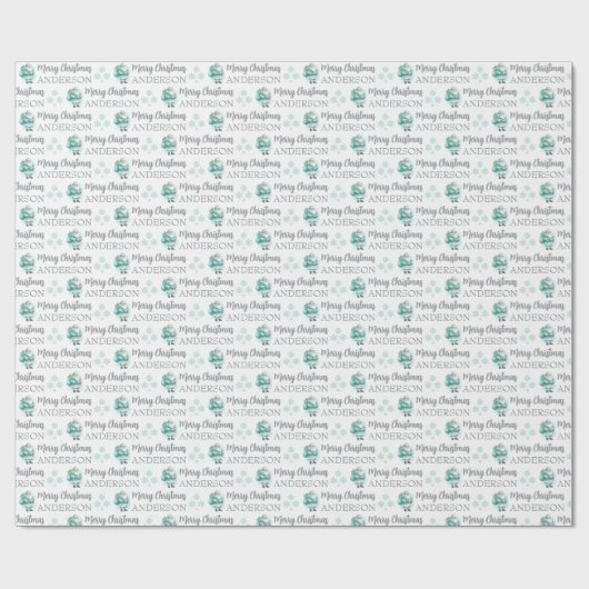 Personalized Christmas Wrapping Paper Geschenkpapier (Flach)
