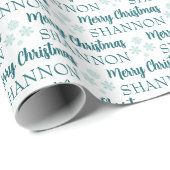 Personalized Christmas Wrapping Paper Geschenkpapier (Rolleneckpunkt)