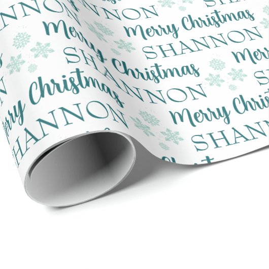 Personalized Christmas Wrapping Paper Geschenkpapier (Rolleneckpunkt)