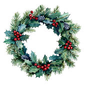 Personalized Christmas wreath bag for festive gift Mittlere Geschenktüte