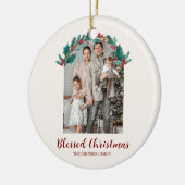 Personalized Christmas Wreath Photo Ornament (Links)