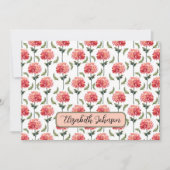 Personalized Chrysanthemum Botanical Note Card Mitteilungskarte (Vorderseite)