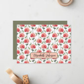 Personalized Chrysanthemum Botanical Note Card Mitteilungskarte (Vorderseite/Rückseite Beispiel)