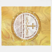Personalized Church Anniversary Gifts, Pastor Fleecedecke (Vorderseite (Horizontal))