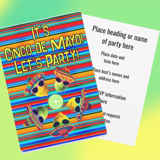 Personalized Cinco de Mayo Fiesta Lemon Lime  Einladung