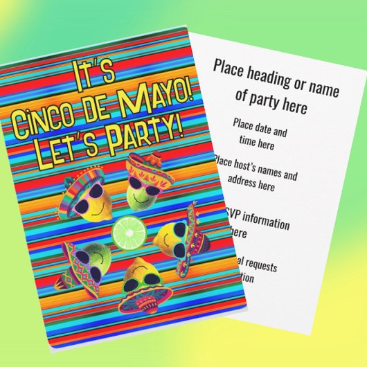 Personalized Cinco de Mayo Fiesta Lemon Lime  Einladung