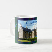 Personalized Clan Boyle's Kelburn Castle & Tartan Kaffeetasse (Vorderseite Links)