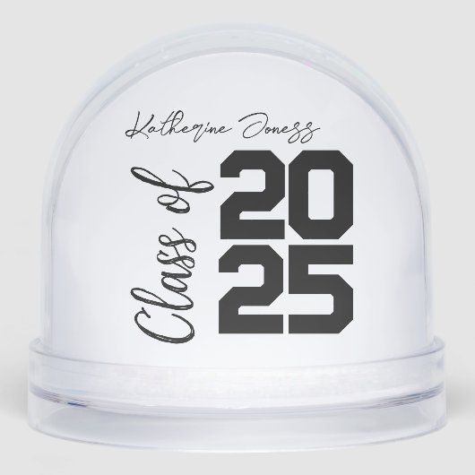 Personalized Class of 2025,A Timeless Graduation  Schneekugeln (Vorderseite)
