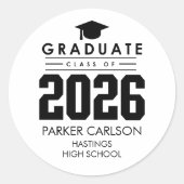 Personalized Class of 2026 Graduation Sticker (Vorderseite)
