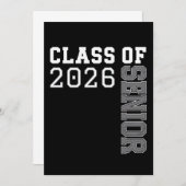 Personalized Class Of 2026 Senior Graduation Einladung (Vorne/Hinten)