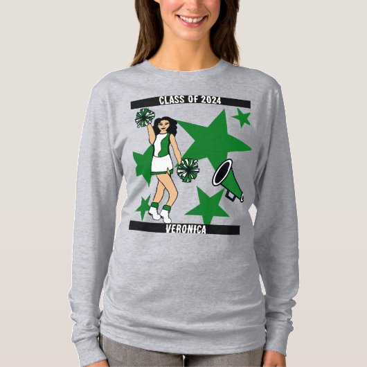 Personalized Class of Cheer Shirt Green 2 (Vorderseite)