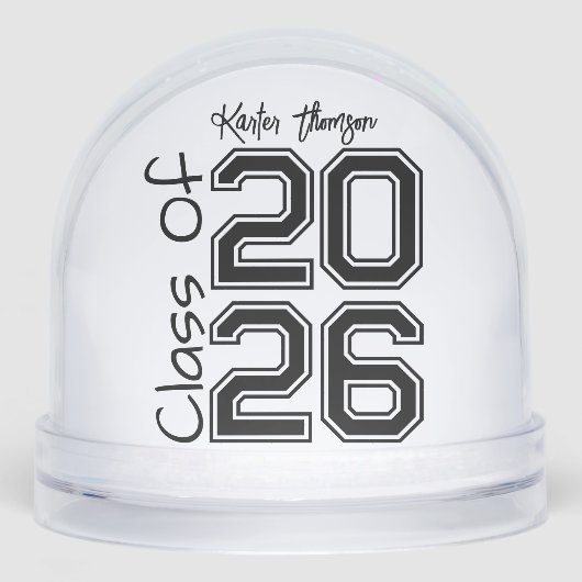 Personalized Class of Year Graduation Keepsake Schneekugeln (Vorderseite)