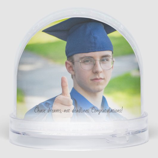 Personalized Class of Year Graduation Keepsake Schneekugeln (Rückseite)