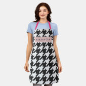 Personalized Classic Black and White Houndstooth  Schürze (Getragen)
