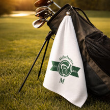 Personalized Classic Green Golf Monogram Crest