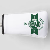 Personalized Classic Green Golf Monogram Crest Headcover (Vorderseite)