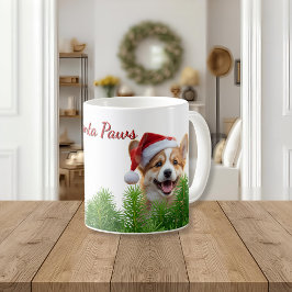 Personalized Classic Mug – Santa Paws Corgi Design Kaffeetasse