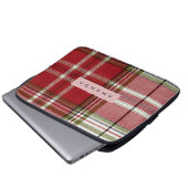 Personalized Classic Red and Olive Plaid  Laptopschutzhülle (Vorne Knopf)