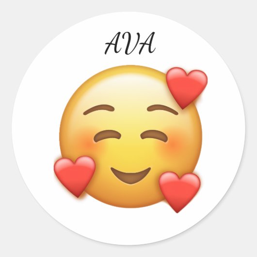 Personalized Classic Round Sticker (Vorderseite)