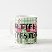 Personalized classic tartan green country style kaffeetasse (Vorderseite Links)
