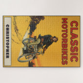Personalized Classic Vintage Motorbike Collector   Puzzle (Horizontal)