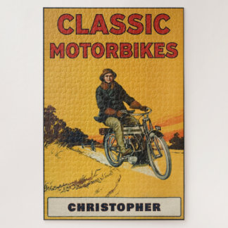 Personalized Classic Vintage Motorbike Collector   Puzzle