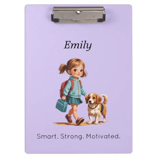Personalized Clipboard – Back to School Klemmbrett (Vorderseite)