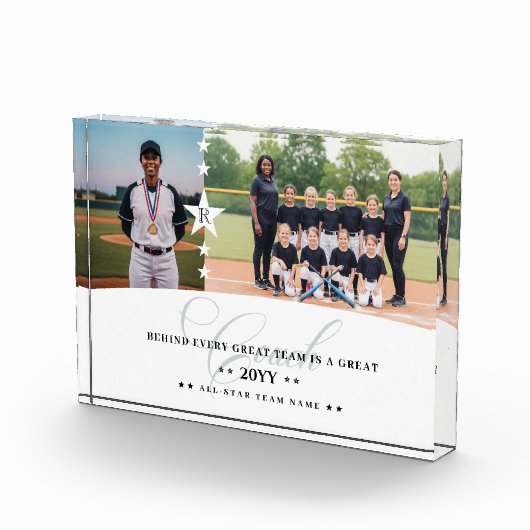 Personalized Coach Appreciation Gift Team Photos Fotoblock (Rechts)
