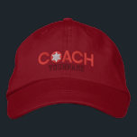 Personalized Coach Lovers Red Bestickte Baseballkappe<br><div class="desc">A Personalized Coach Snowflake for lovers embroidery. Easily edit the text field you see on this product page with your name or any text you like. This embroidered baseball cap is a great last minute gift for yourself or for someone special on your Winter Season list.</div>